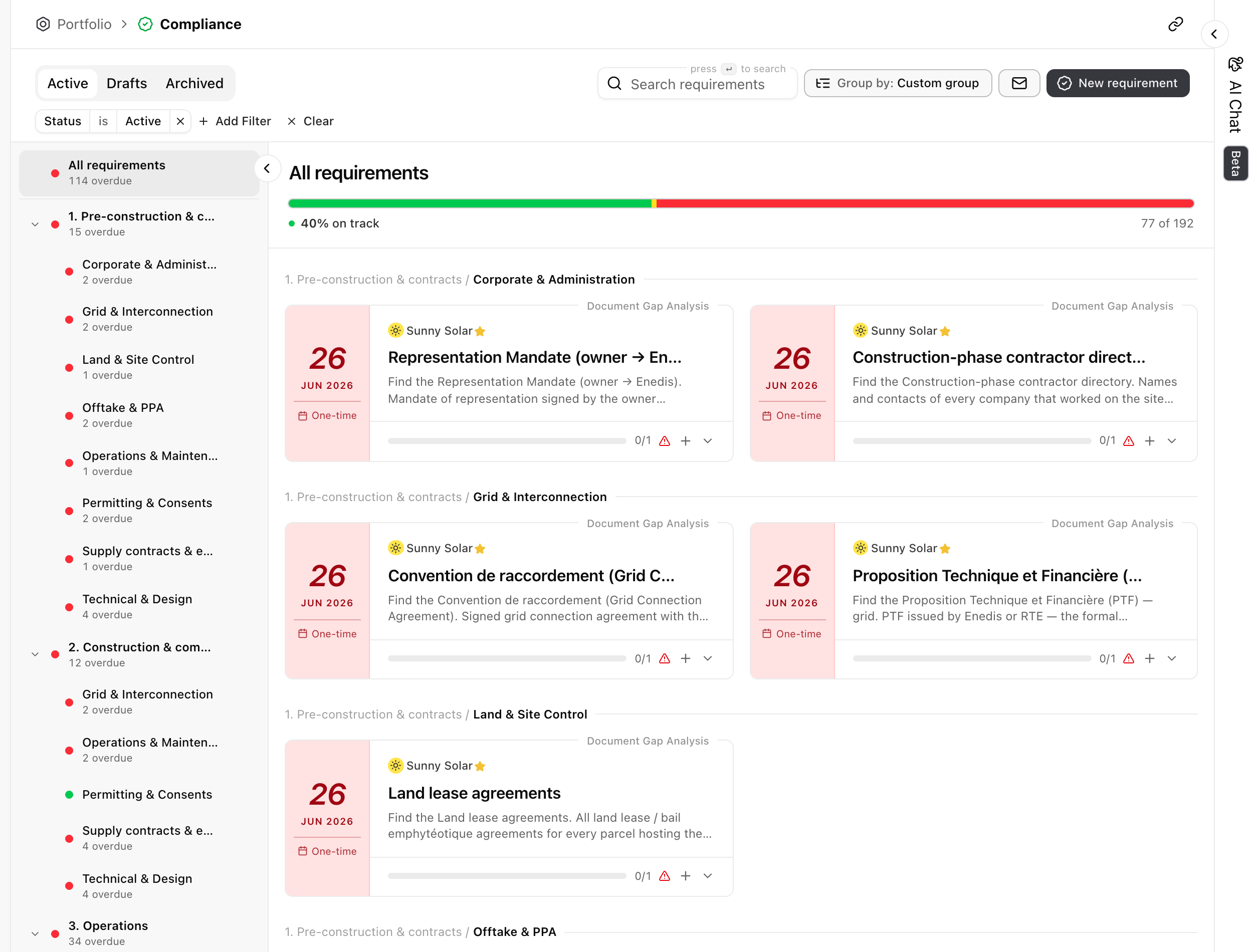 The Compliance page