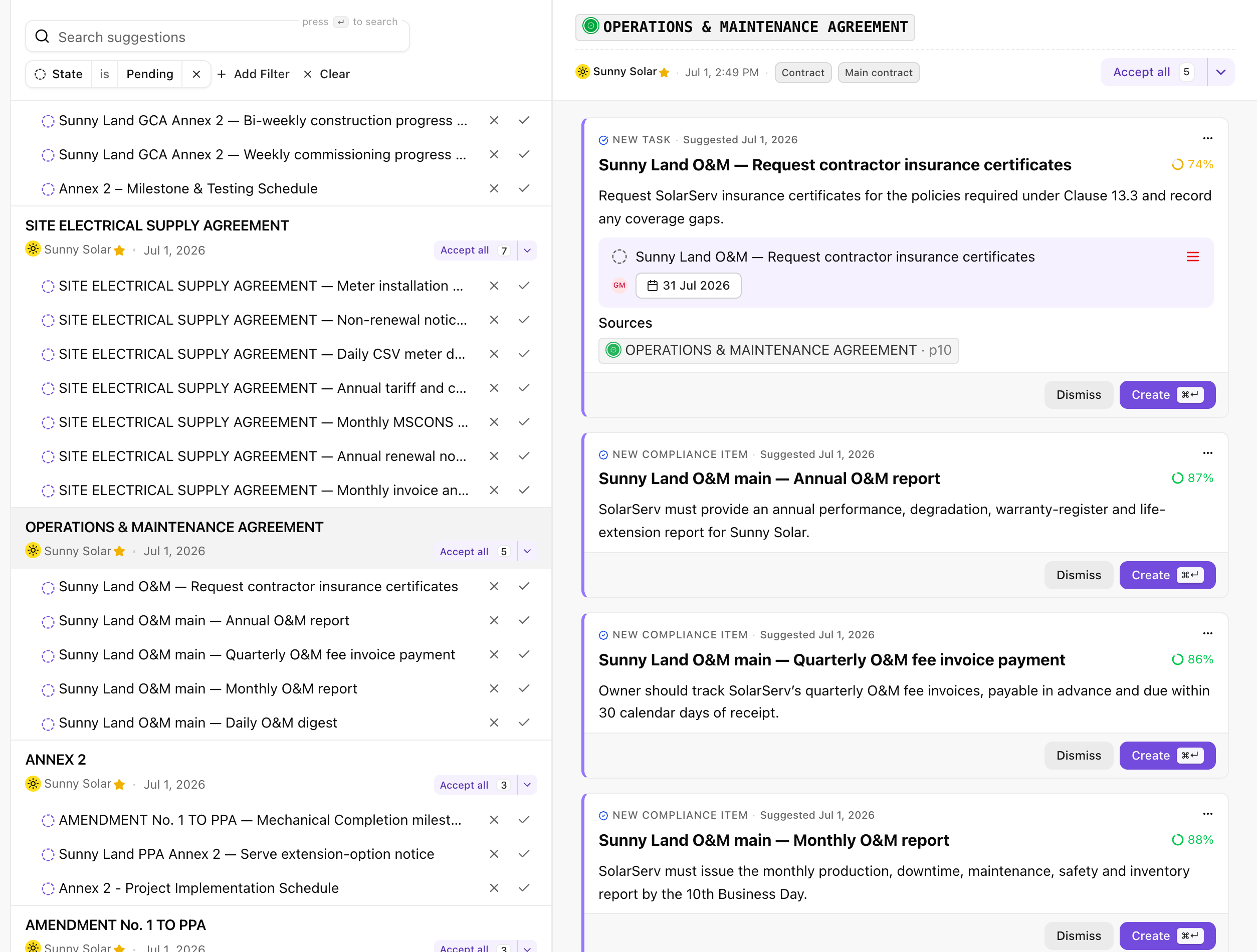 A document group open in the review pane